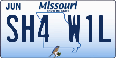 MO license plate SH4W1L