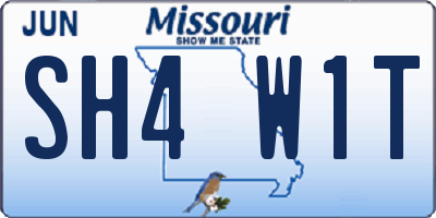 MO license plate SH4W1T