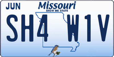 MO license plate SH4W1V