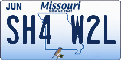MO license plate SH4W2L