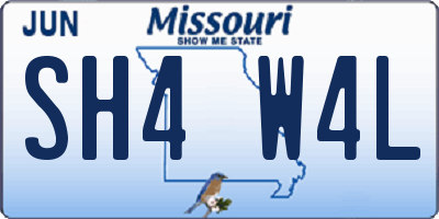 MO license plate SH4W4L