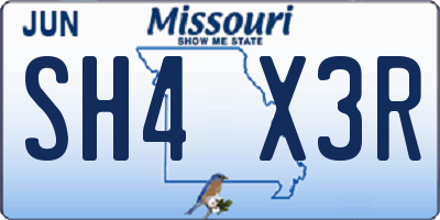MO license plate SH4X3R