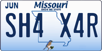 MO license plate SH4X4R