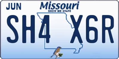 MO license plate SH4X6R