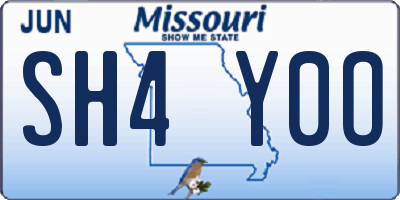 MO license plate SH4Y0O
