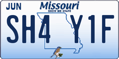 MO license plate SH4Y1F