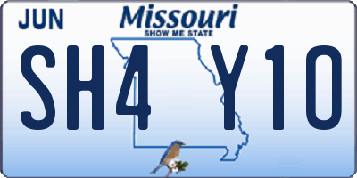 MO license plate SH4Y1O