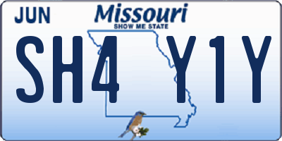 MO license plate SH4Y1Y