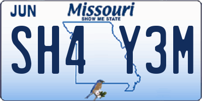 MO license plate SH4Y3M