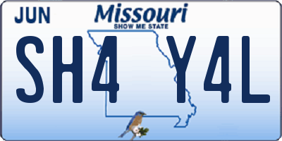 MO license plate SH4Y4L