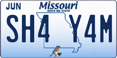 MO license plate SH4Y4M