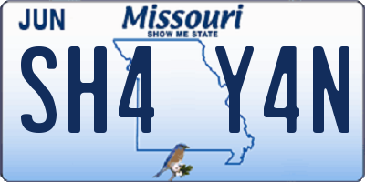 MO license plate SH4Y4N