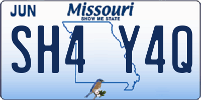 MO license plate SH4Y4Q