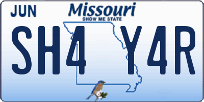 MO license plate SH4Y4R