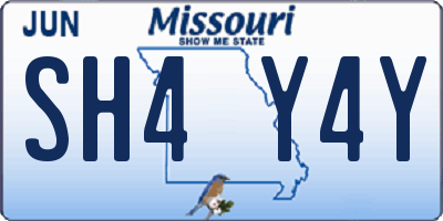 MO license plate SH4Y4Y