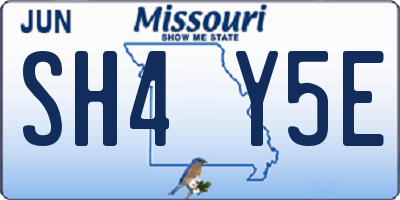 MO license plate SH4Y5E
