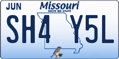 MO license plate SH4Y5L