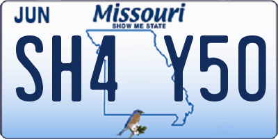 MO license plate SH4Y5O