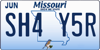 MO license plate SH4Y5R