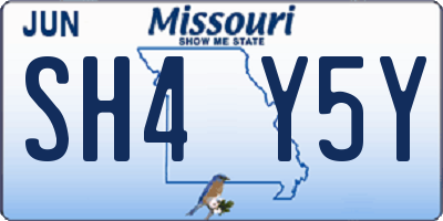 MO license plate SH4Y5Y