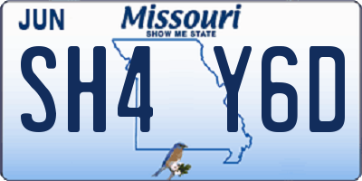 MO license plate SH4Y6D
