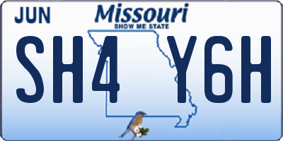 MO license plate SH4Y6H