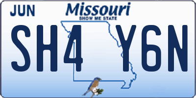 MO license plate SH4Y6N