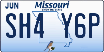 MO license plate SH4Y6P