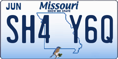 MO license plate SH4Y6Q