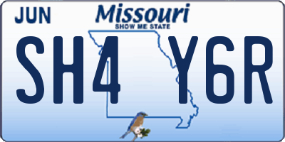 MO license plate SH4Y6R