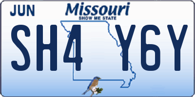 MO license plate SH4Y6Y