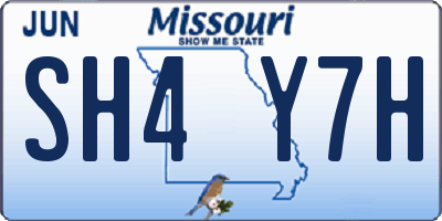 MO license plate SH4Y7H