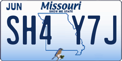 MO license plate SH4Y7J