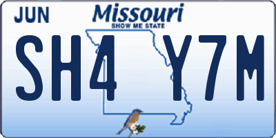 MO license plate SH4Y7M