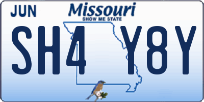 MO license plate SH4Y8Y