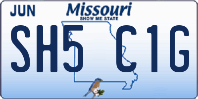 MO license plate SH5C1G