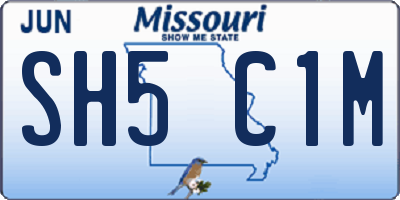 MO license plate SH5C1M