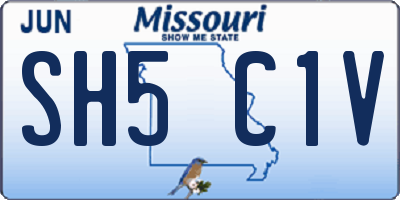 MO license plate SH5C1V