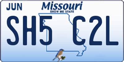 MO license plate SH5C2L
