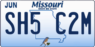 MO license plate SH5C2M