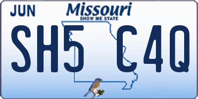 MO license plate SH5C4Q