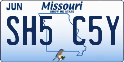 MO license plate SH5C5Y