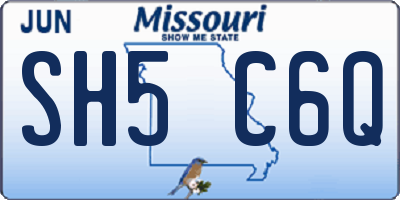MO license plate SH5C6Q
