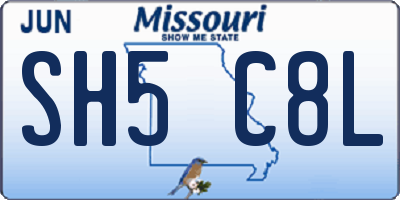 MO license plate SH5C8L