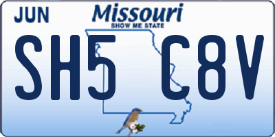 MO license plate SH5C8V