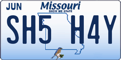 MO license plate SH5H4Y