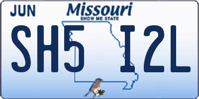 MO license plate SH5I2L