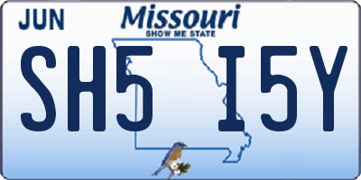 MO license plate SH5I5Y