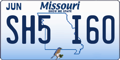 MO license plate SH5I6O
