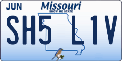 MO license plate SH5L1V